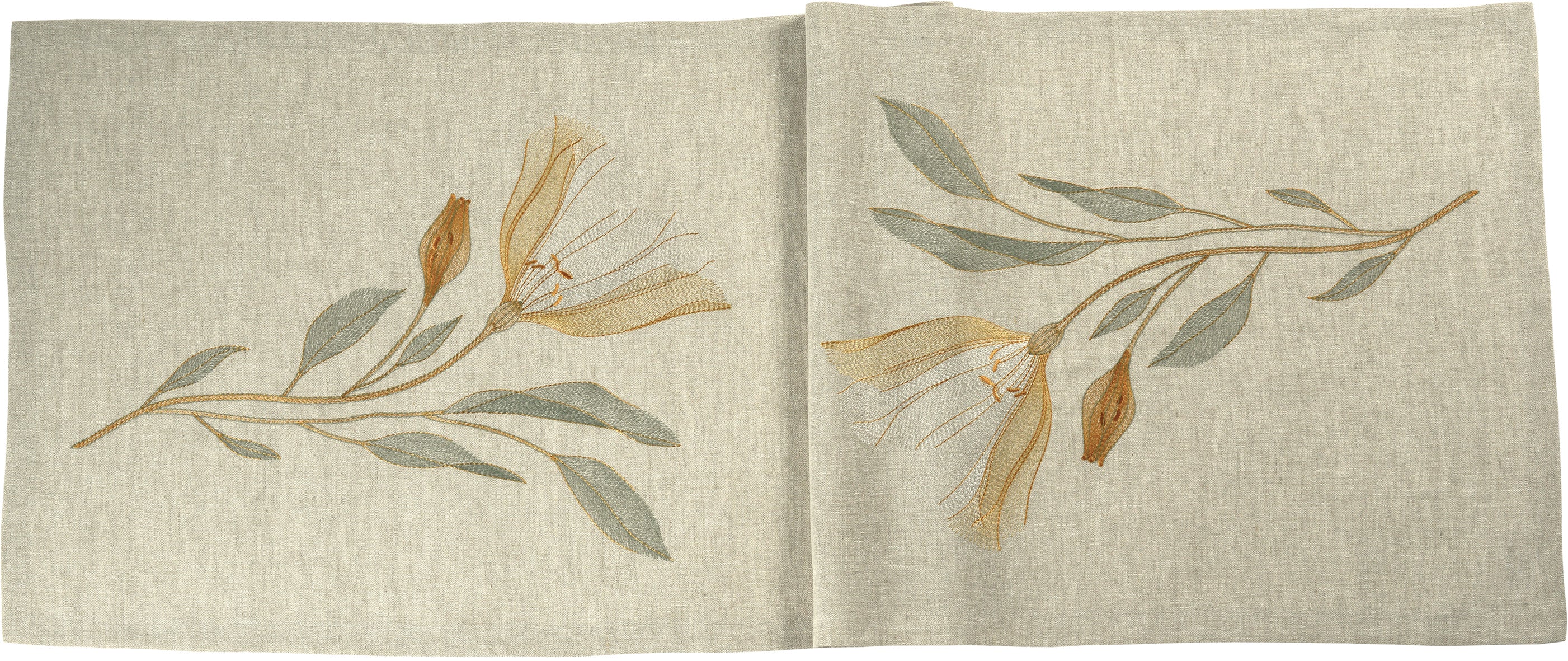 Sander Lily Tischläufer aus Leinen Farbe 03 beige/gelb, 50x150cm
