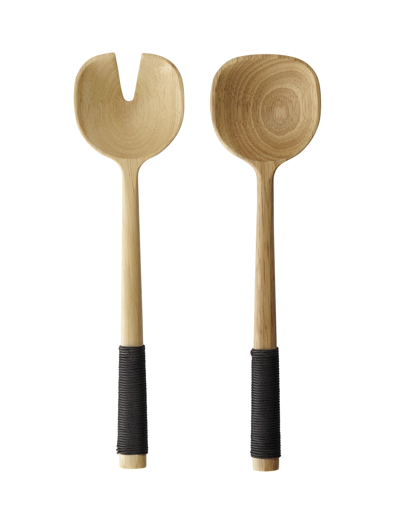 ASA wood Salatbesteck mit schwarzem Nylongriff Gummibaumholz 31,2 x 8,2 cm H. 5,4 cm