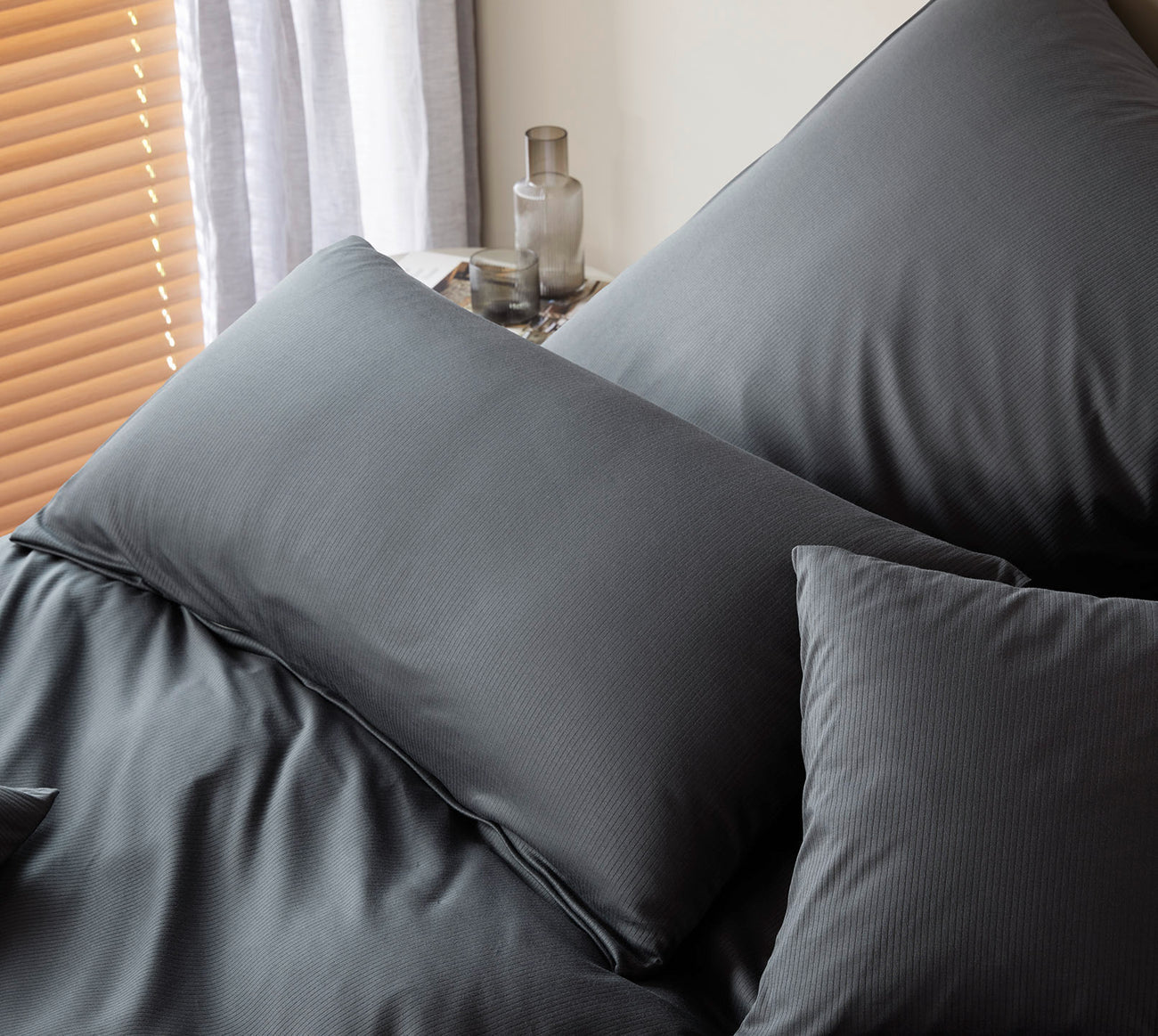 Elegante Cord Jersey Bettwäsche, 135x200cm