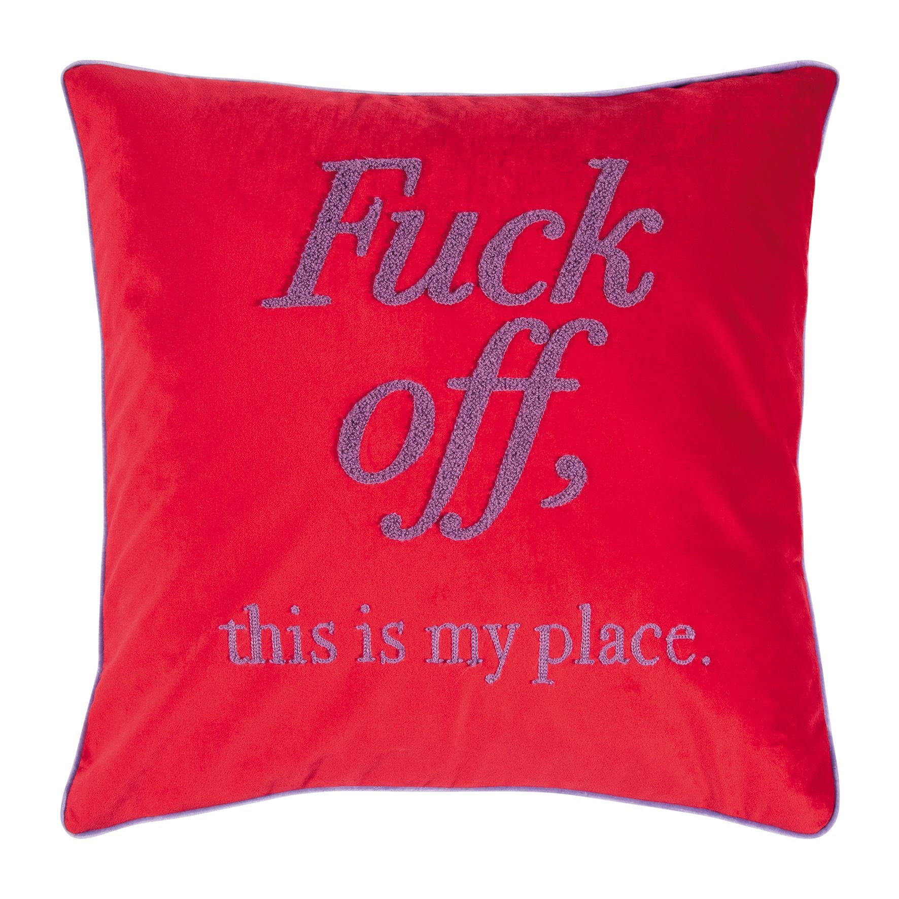 PAD Kissenhülle Fuck off rot 45x45cm