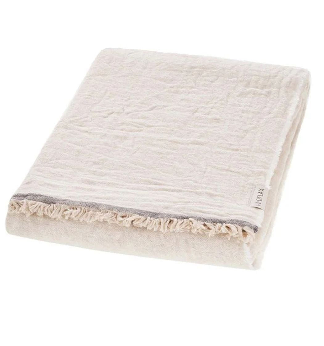 Proflax Wohndecke Italian Wool Mix ecru 135x200cm