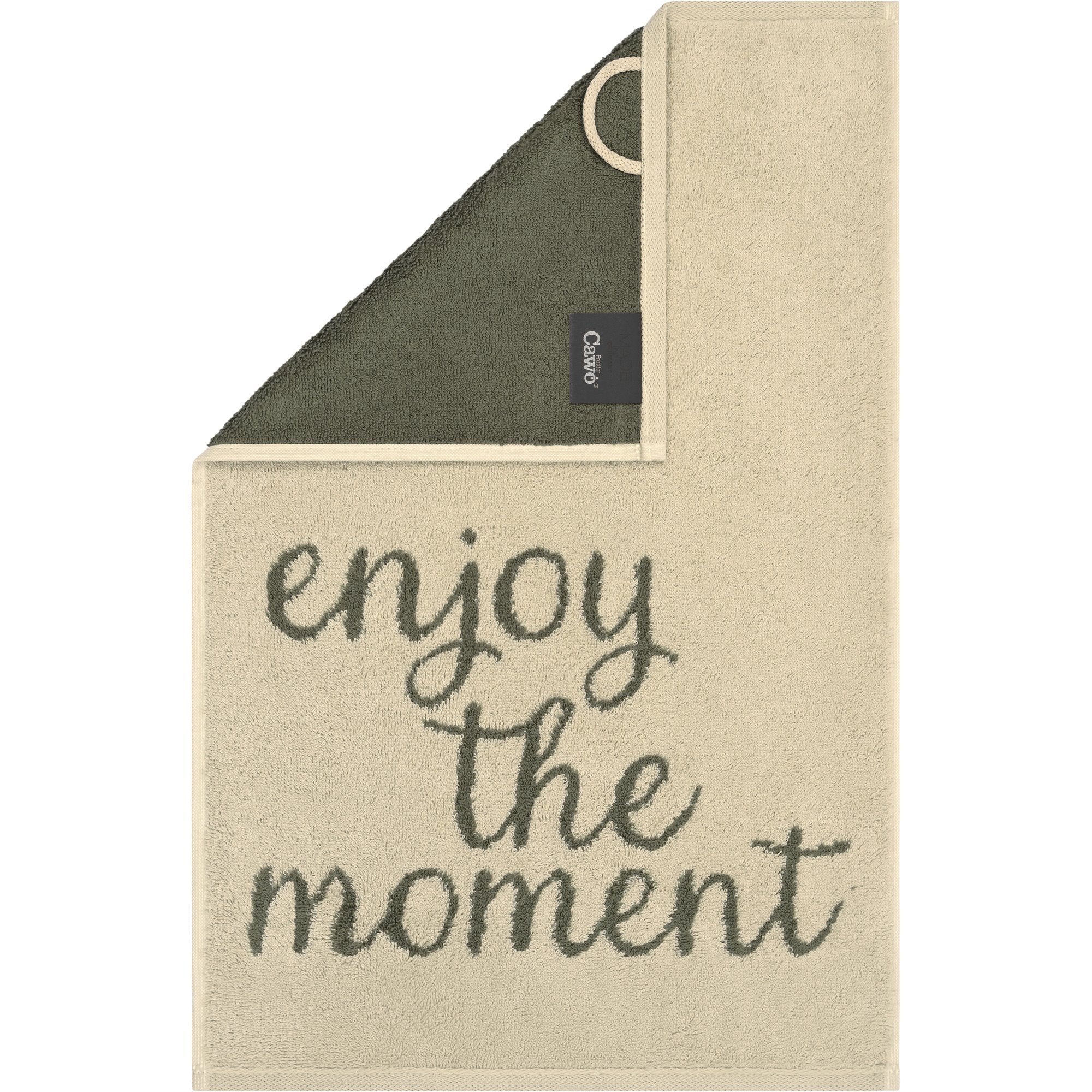 Cawö Psotcard Towels "Enjoy the Moment" 30x50cm