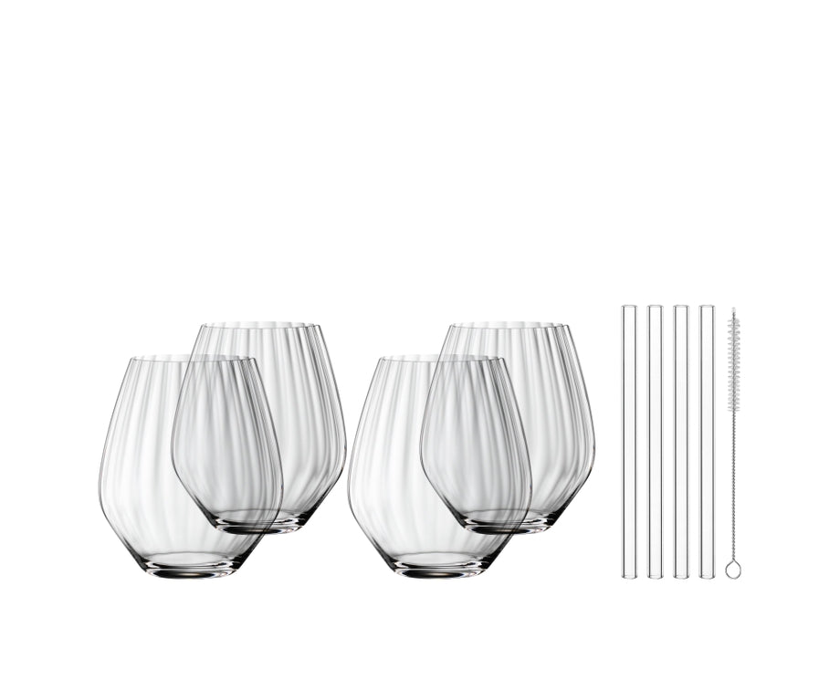 Nachtmann TASTES GOOD Gin Tonic-Gläser + Glastrinkhalme 4er Set