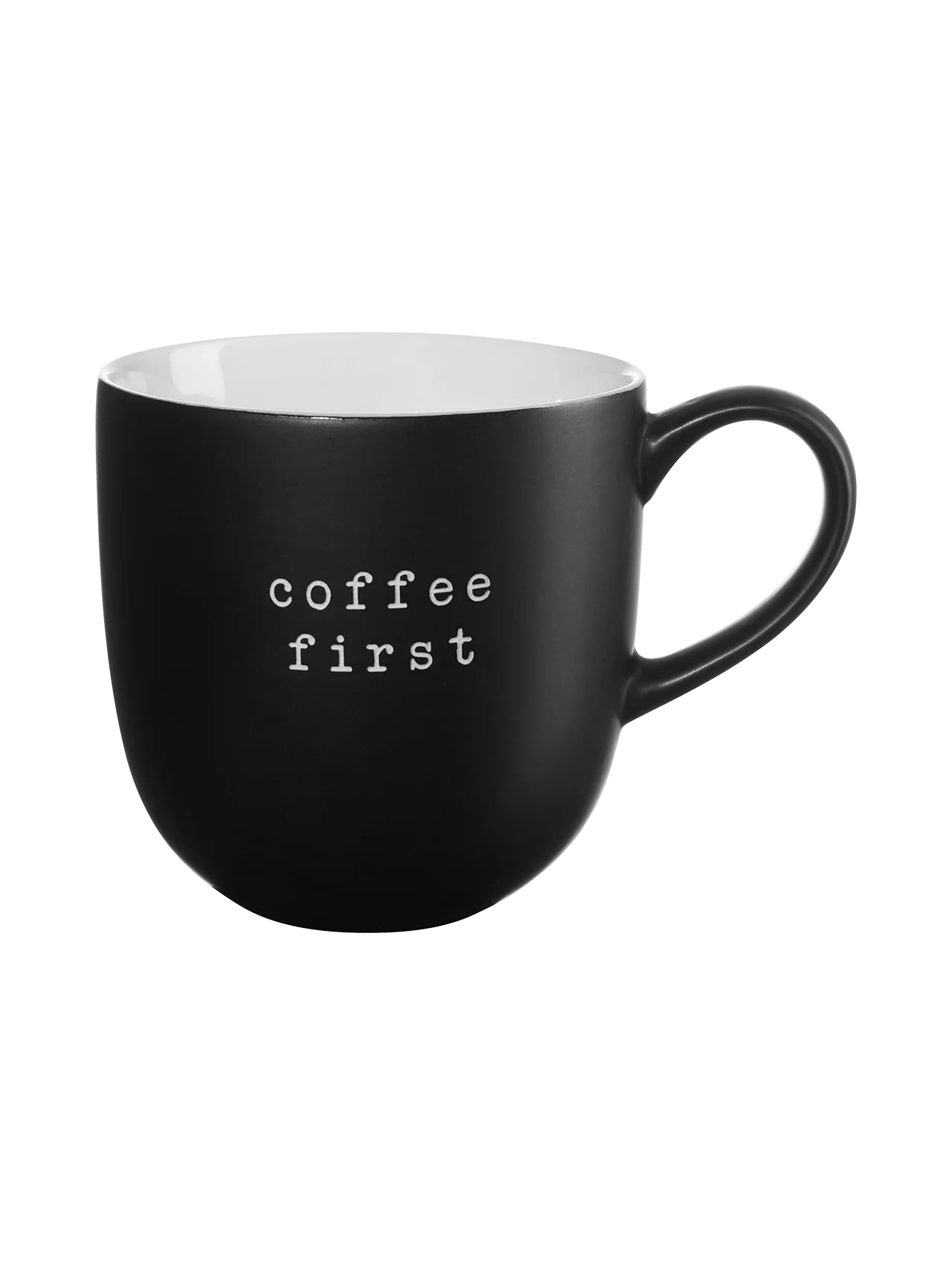 ASA hey!  Henkelbecher "coffee first", 0,35l