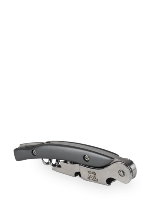 Sommelier-Korkenzieher mit Doppelhebel-Funktion, Carbon, 13cm