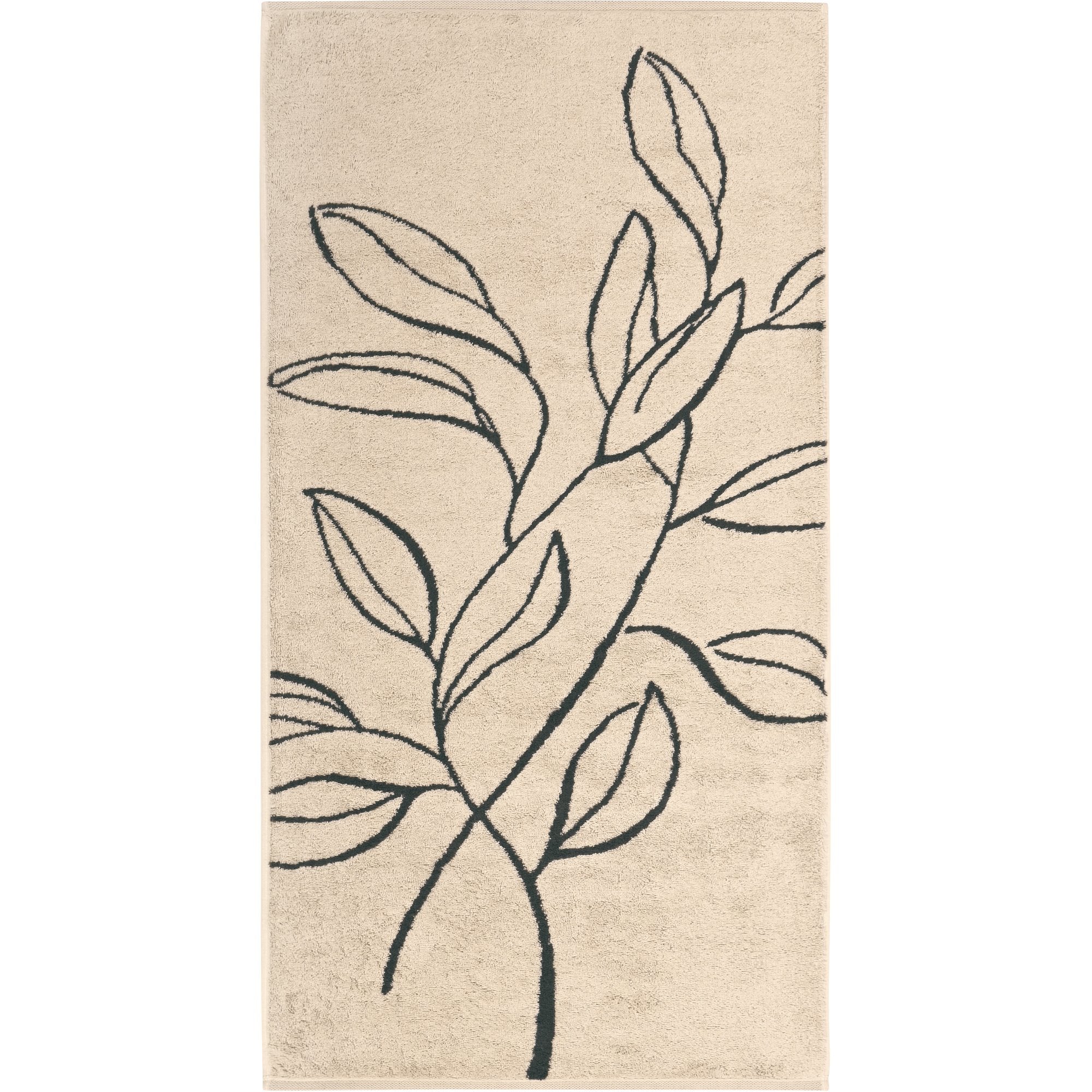 Cawö Handtuch gemustert/beige 70x140 cm, 100% Baumwolle