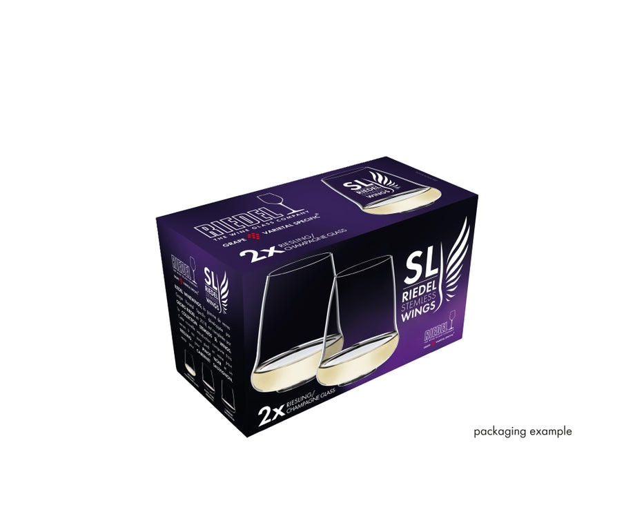 Riedel Stemless Wings Riesling / Sauvignon / Champagnerglas 2er Set