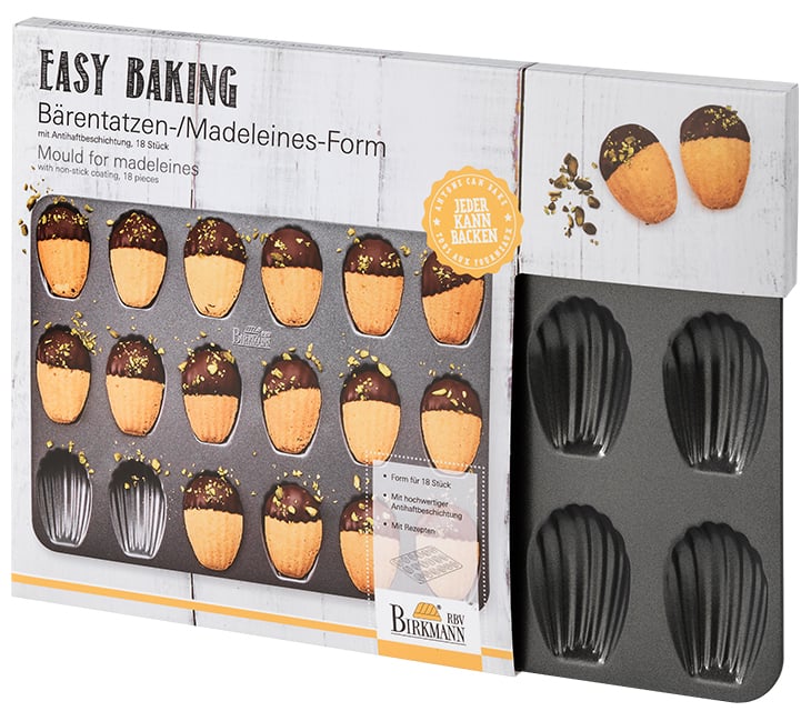 Birkmann Madeleinesform für 18 Stück, 37x26x1,5cm