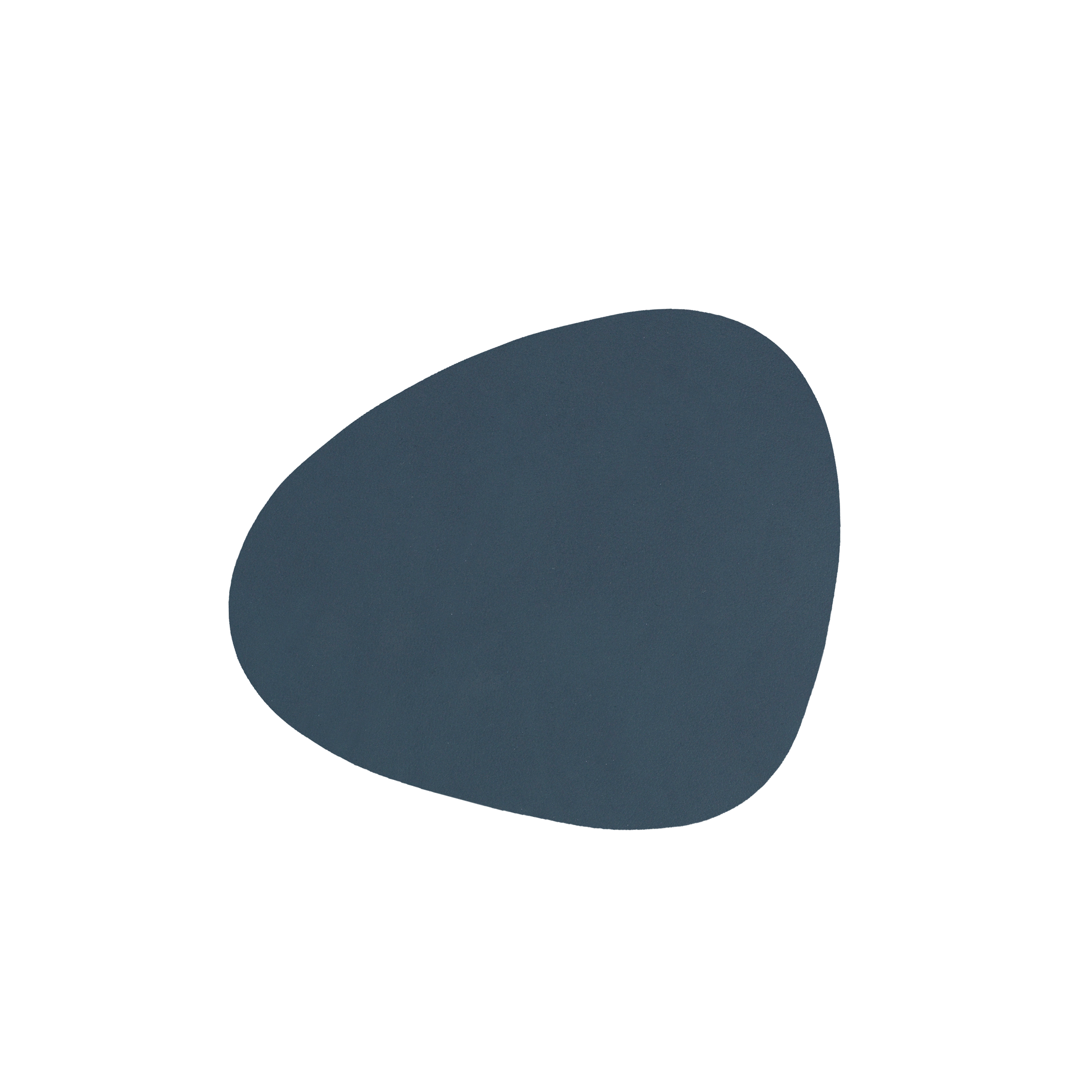 LindDNA Glasuntersetzer Leather Nupo dark blue Curve 11 x 13 cm