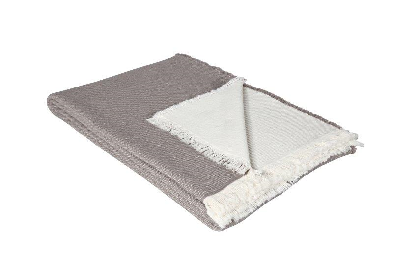 Eskimo Zola Plaid taupe/natur, 140x200cm