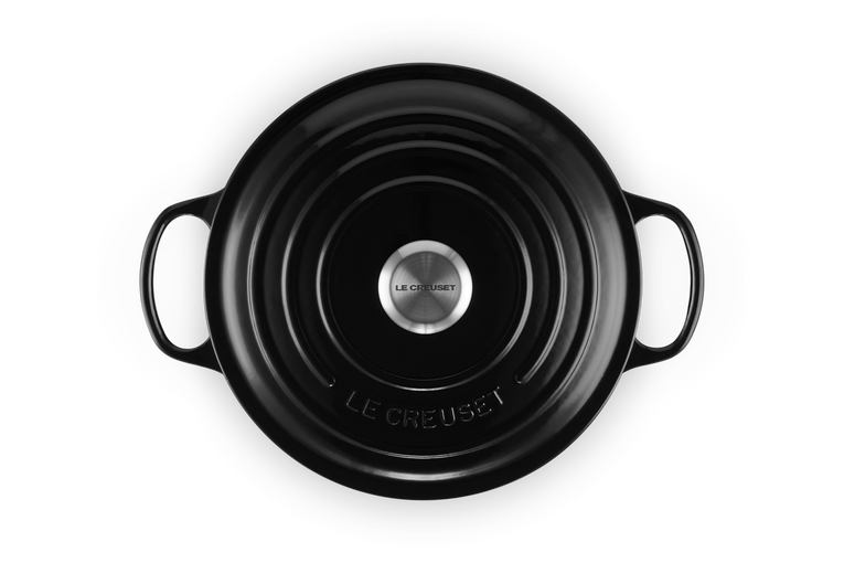 Le Creuset Bräter Gusseisen rund schwarz 26 cm 5.3 l