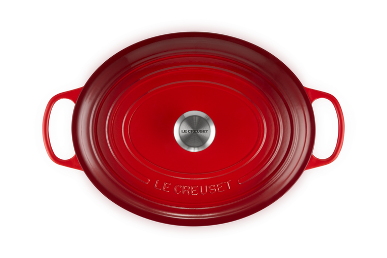 Le Creuset Bräter Gusseisen oval kirschrot 33 cm 7.5 l
