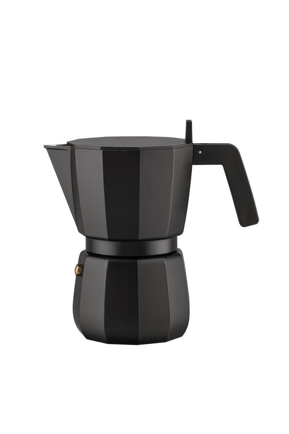 Alessi Moka  Espressokocher aus Gußaluminium,schwarz, 6 Tassen