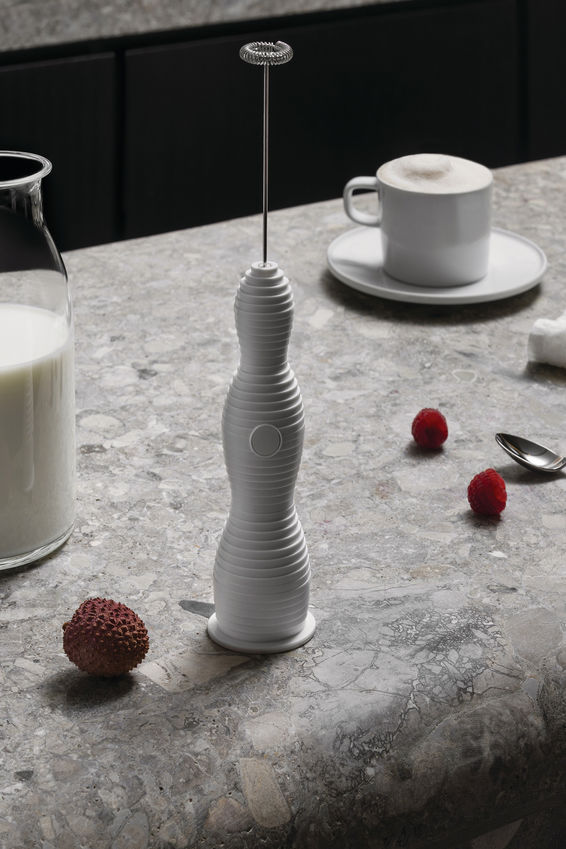 Alessi Pulcina Milchaufschäumer weiß, aus thermoplastischem Harz,