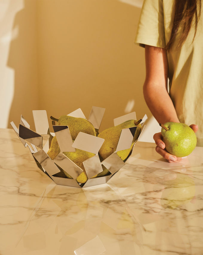 Alessi Obstschale aus Edelstahl