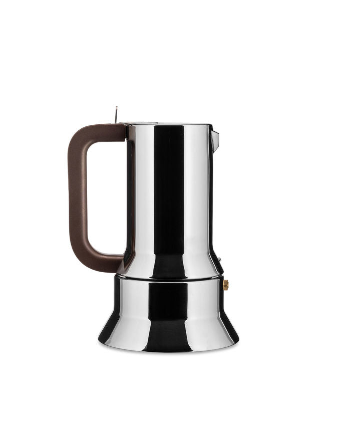 Alessi Espressokocher aus Edelstahl, Magnetboden aus Stahl, Induktionsgeeignet, 6 Tassen