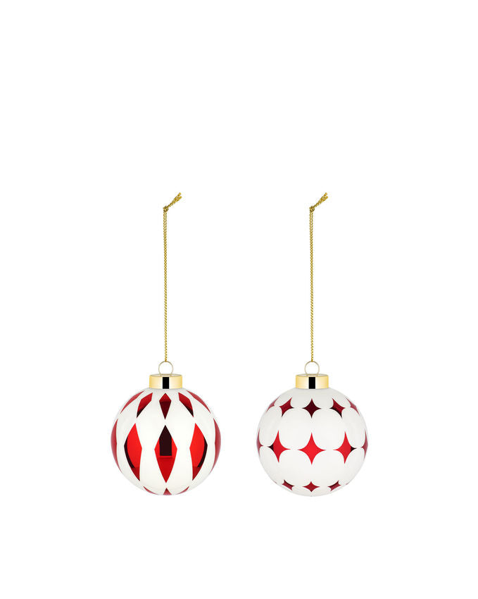 Alessi Delight Weihnachtskugel 2er Set, Ø 6cm