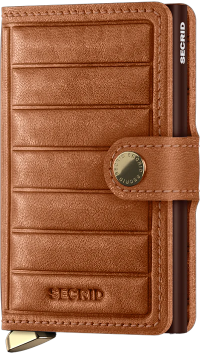 Secrid Premium Miniwallet Emboss Lines Cognac