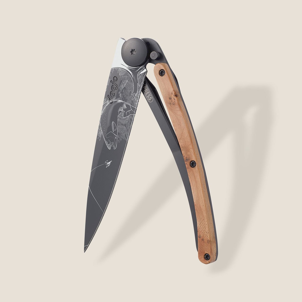 Deejo Taschenmesser 37g Wachholderholz Forelle