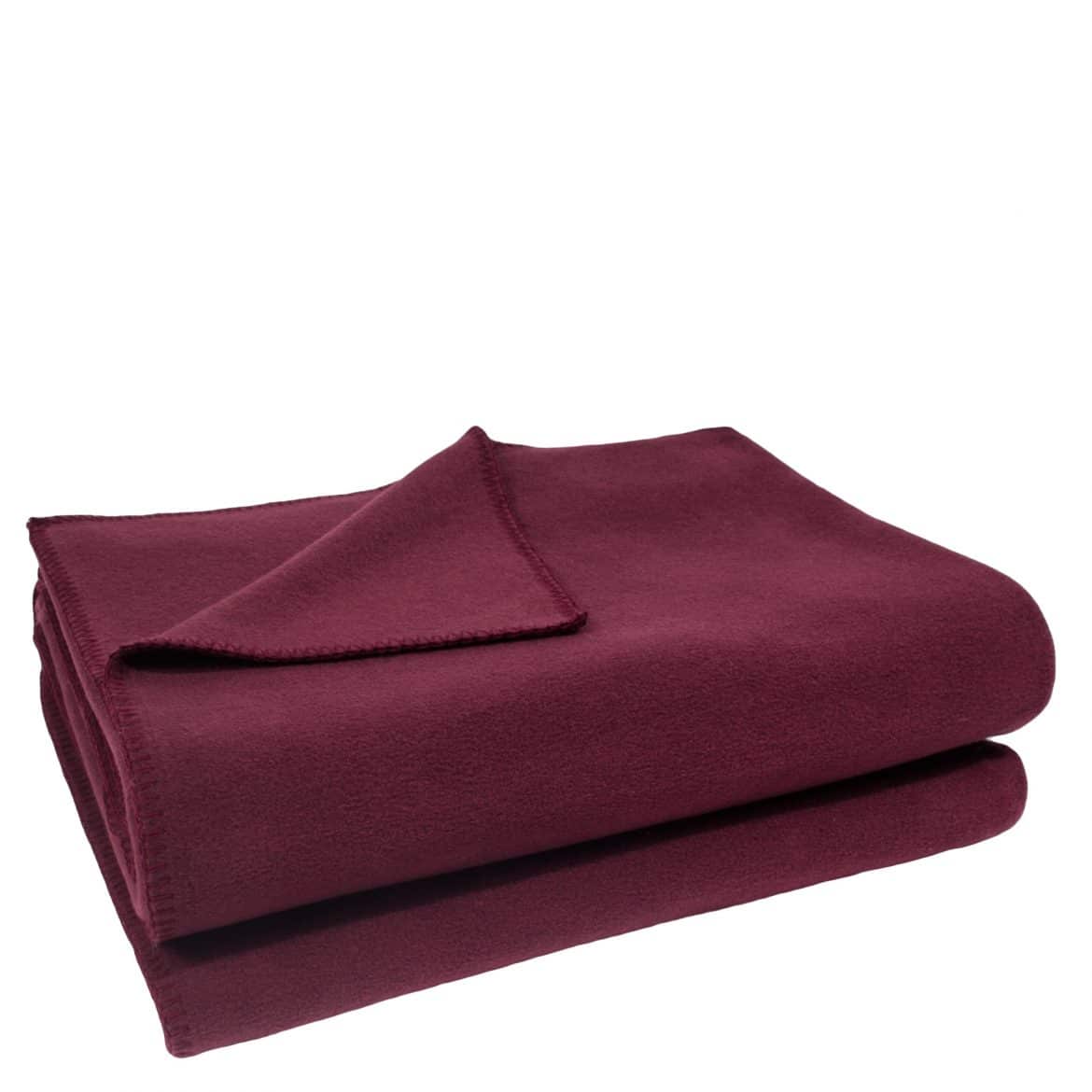 Zoeppritz Soft-Fleece Decke Farbe 390 wine 160 x 200 cm