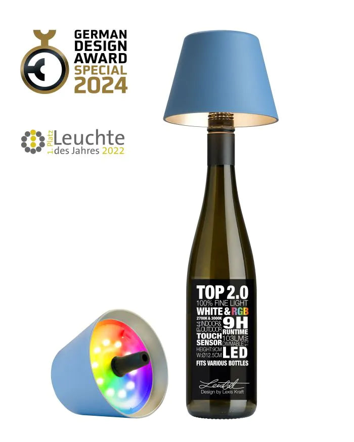 Sompex TOP 2.0 Flaschenleuchte blau RGB