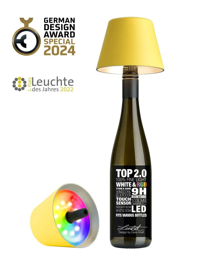 Sompex TOP 2.0 Flaschenleuchte gelb RGB