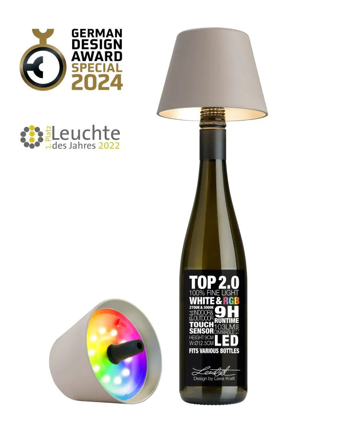 Sompex TOP 2.0 Flaschenleuchte sand RGB