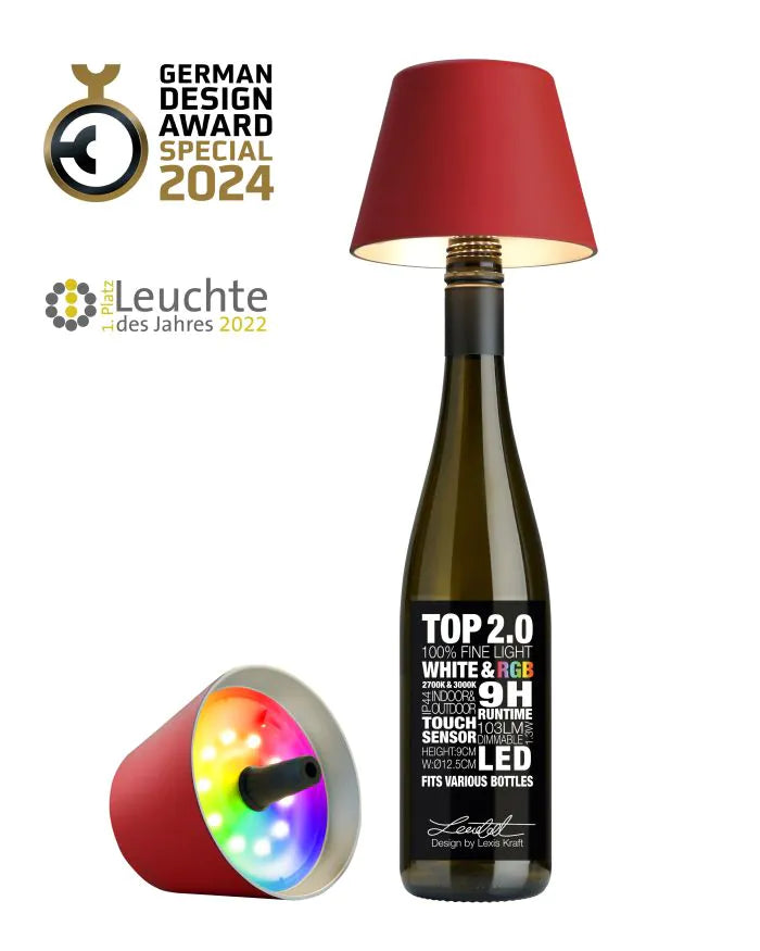 Sompex TOP 2.0 Flaschenleuchte rot RGB