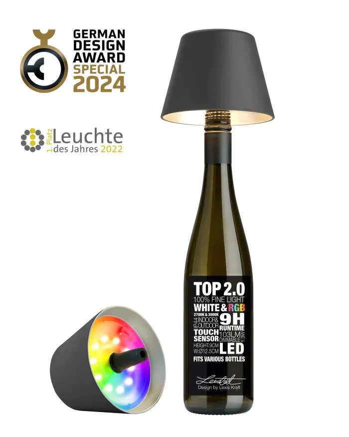 Sompex TOP 2.0 Flaschenleuchte anthrazit RGB