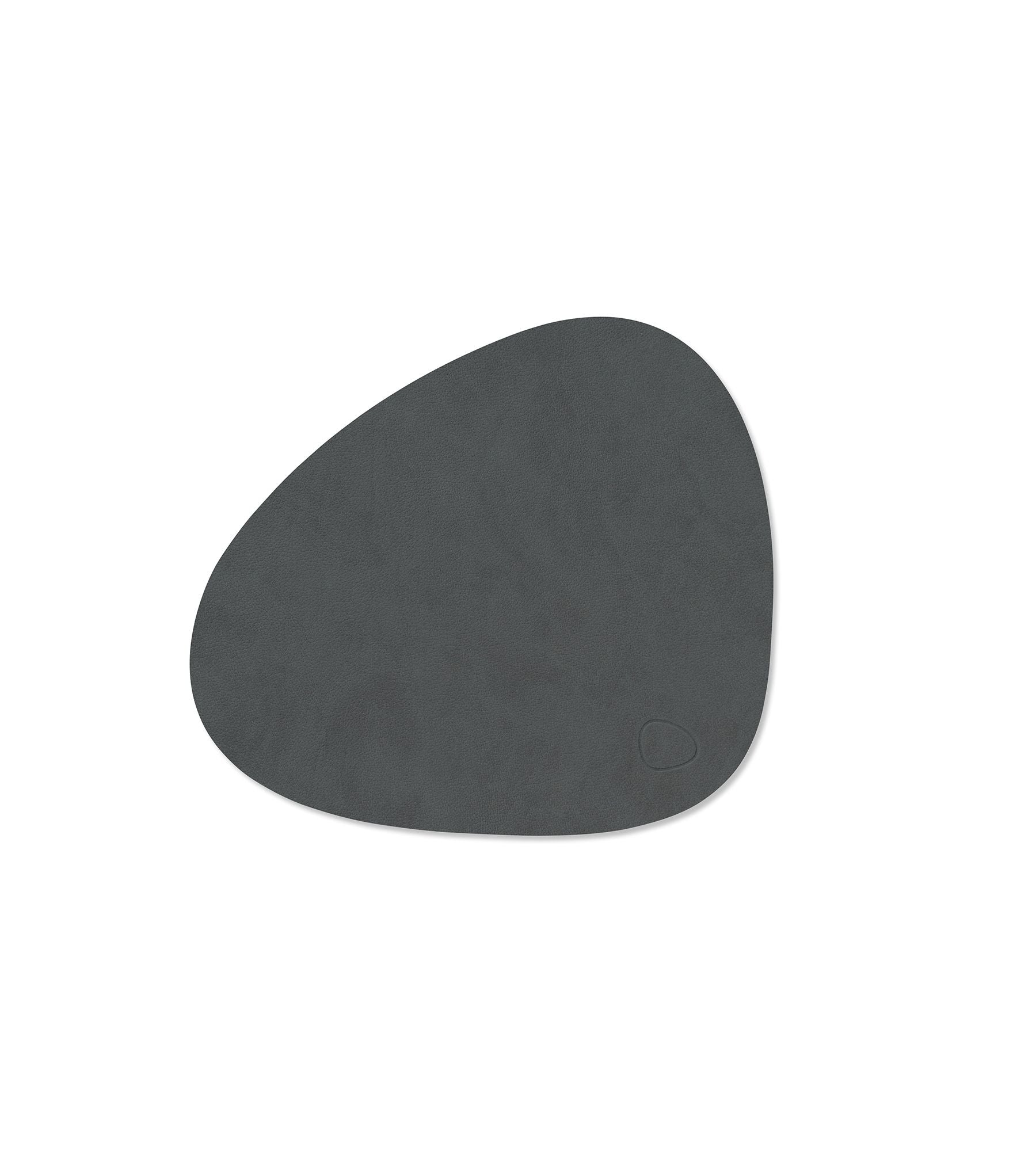 LindDNA Tischset Leather Nupo anthracite Curve S 24 x 28 cm