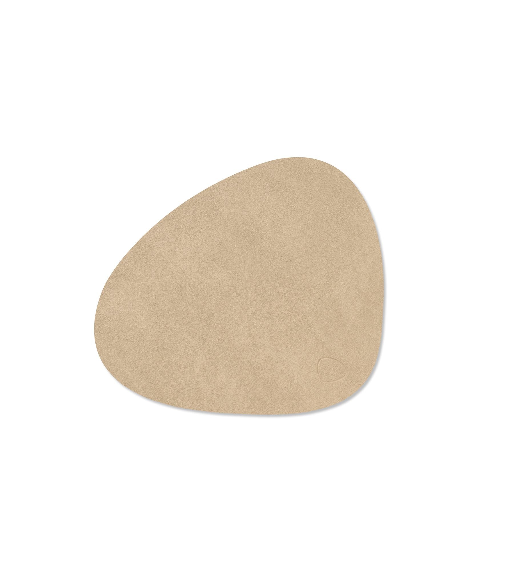 LindDNA Table Mat Leather Nupo Curve S Sand