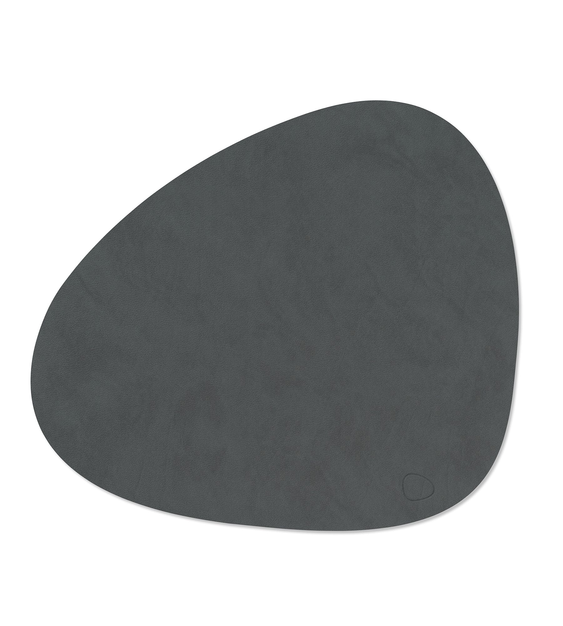 LindDNA Tischset Leather Nupo anthracite Curve L 37 x 44 cm