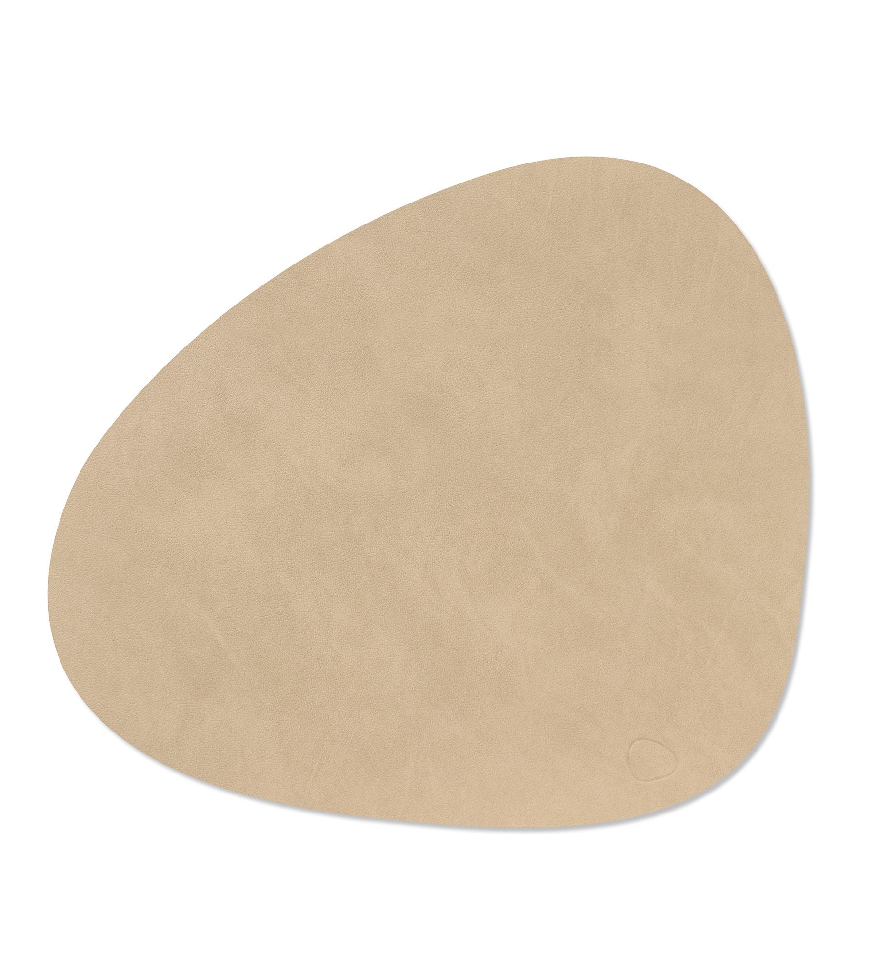 LindDNA Tischset Leather Nupo sand Curve L 37 x 44 cm