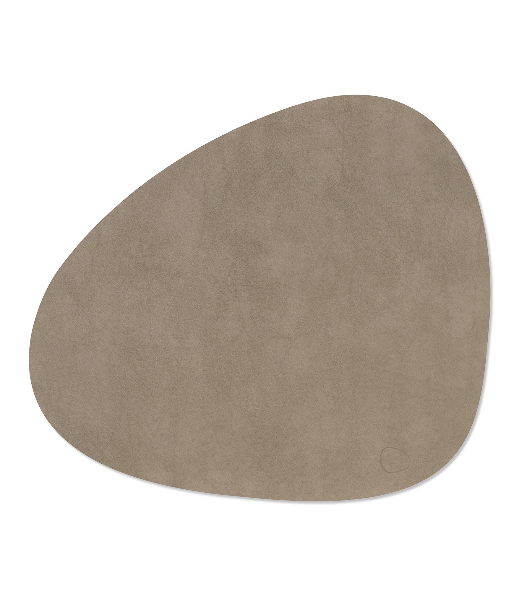 LindDNA Tischset Leather Nupo nomad grey Curve L 37 x 44 cm
