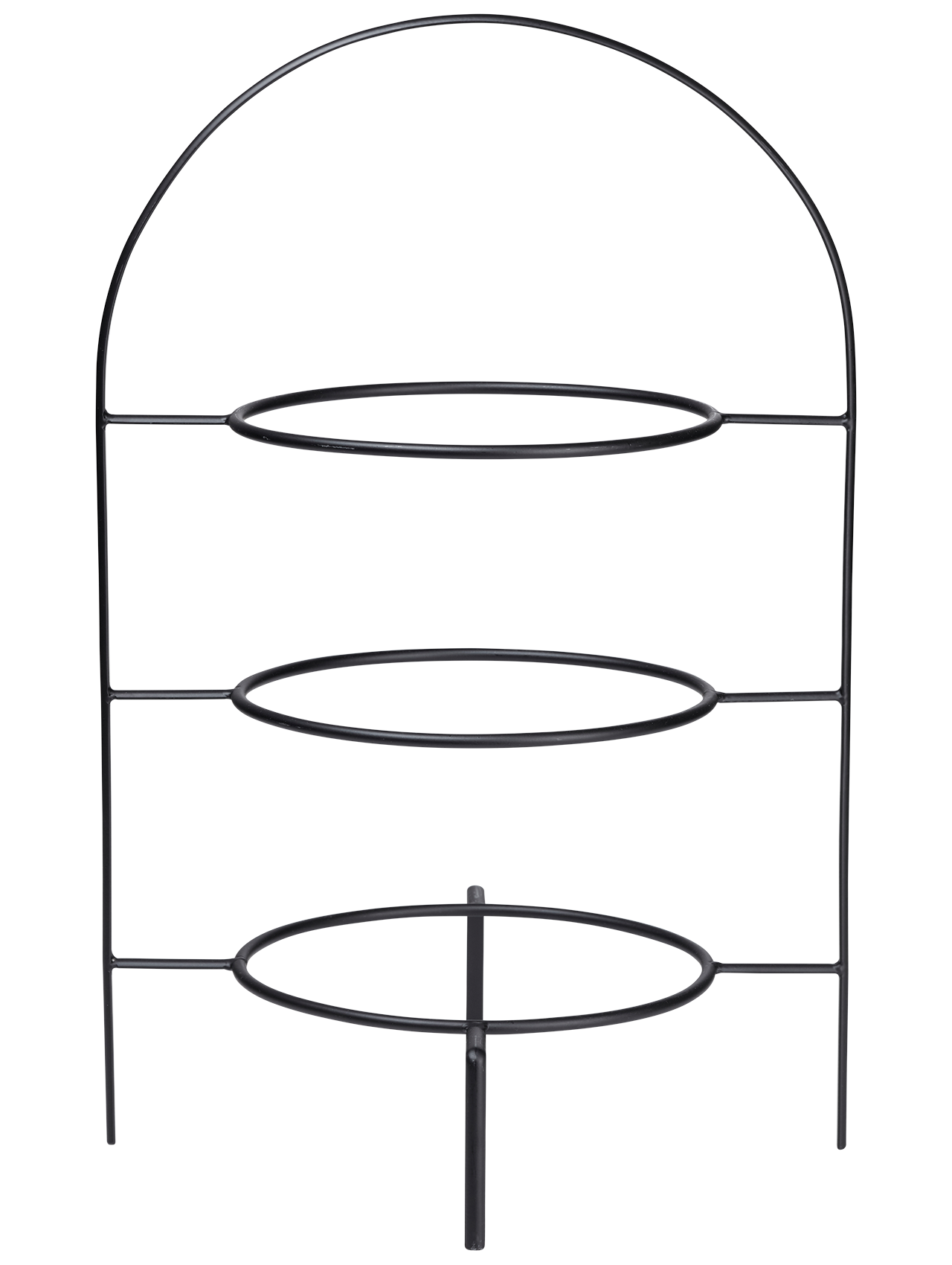 ASA ligne noire Etagere 3 stufig für Essteller, schwarz-matt D. 27 cm H. 49 cm